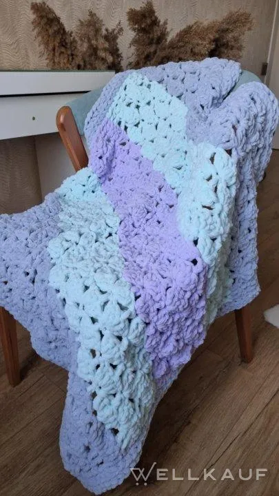 Handgemachte Plüschdecke