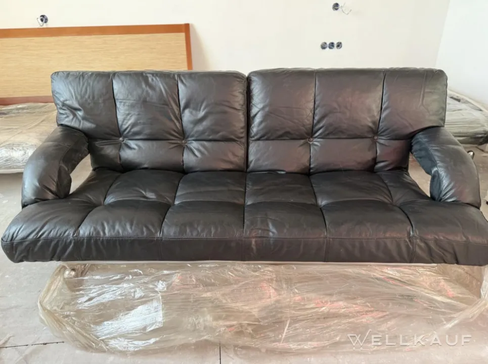 Sofa Sessel Set Möbel Leder