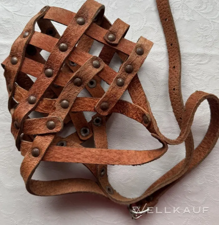 Maulkorb aus echtem Leder
