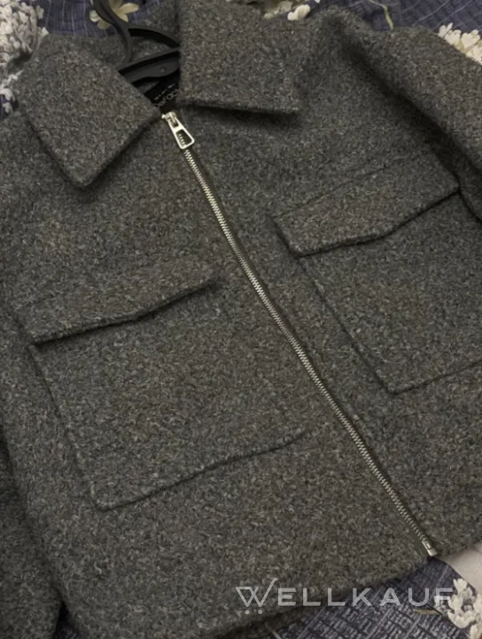 Graue Bomberjacke