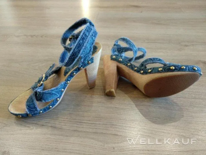 Jeans-Sandalen, Größe 38