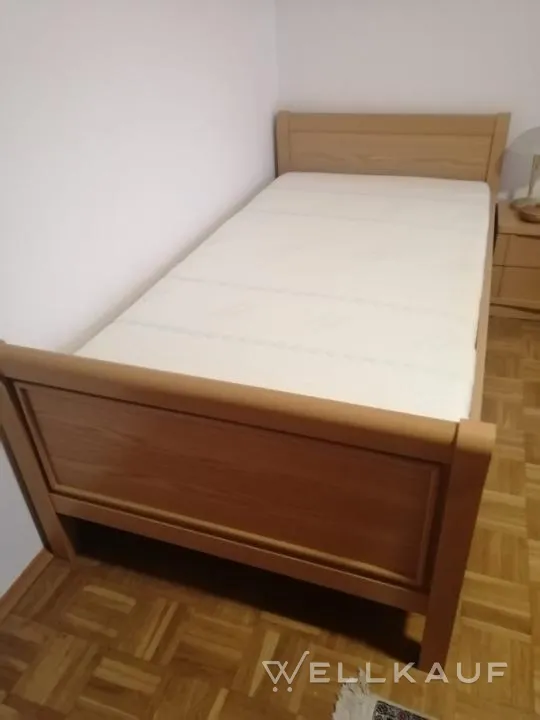 Single bed and mattress