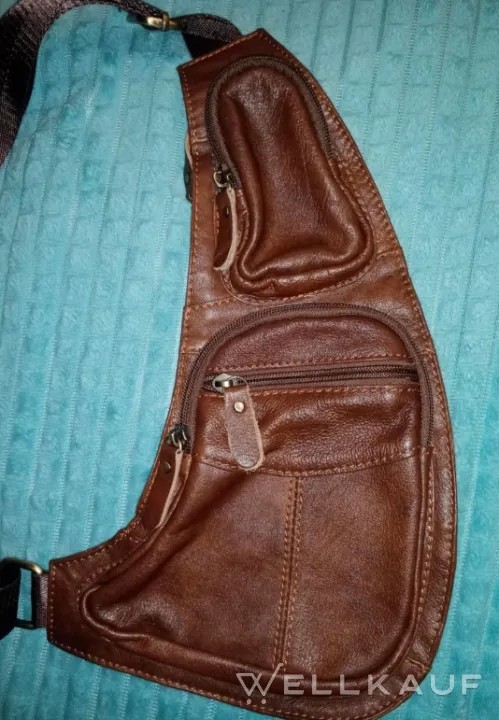 Leder-Herrenschultertasche