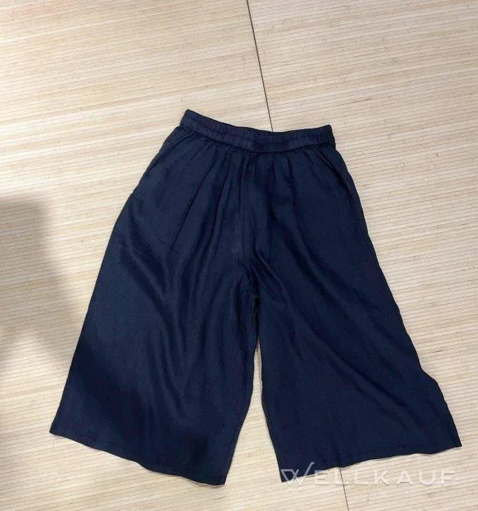 Palazzo-Hose "Leinen" schwarz.