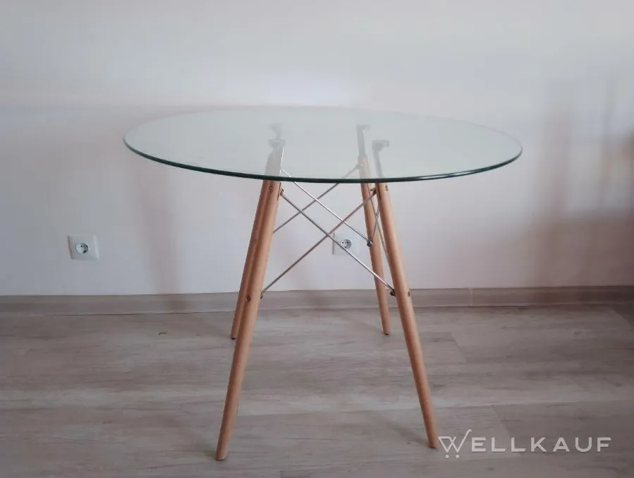 Runder Glastisch