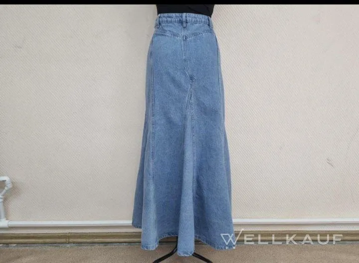 Langer Jeansrock