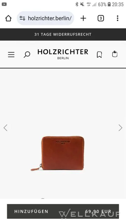 Leder Rucksack mit Portmonee 