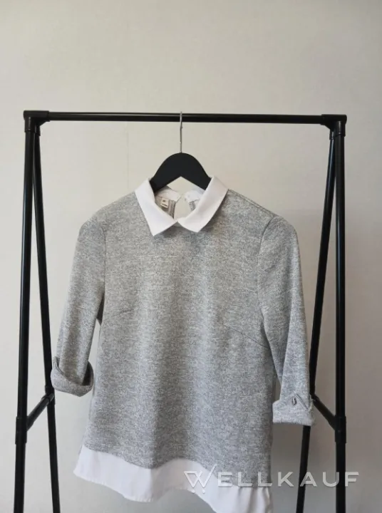 Graue Bluse