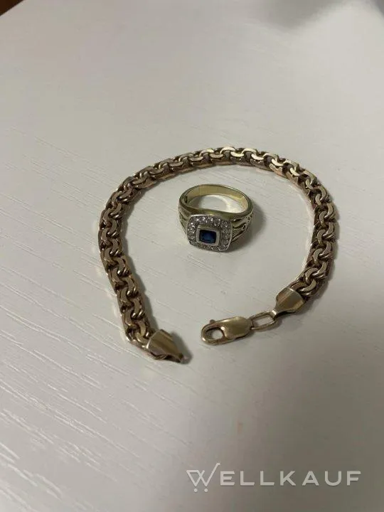 Goldarmband und Goldring